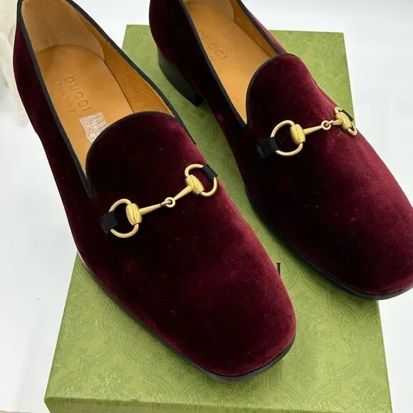 Men’s Gucci Horsebit velvet loafers size 12 fits 13 US made in Italy - Picture 4 of 12